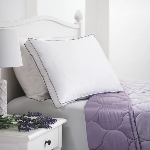 Aromatherapy Lavender Scented Cotton Bed Pillow with 2" Gusset