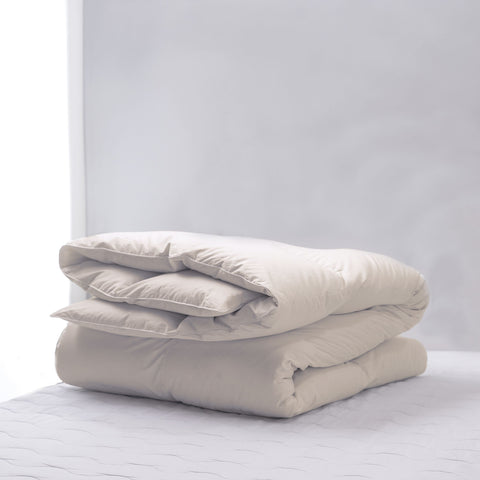 Organic Cotton Down-Free Comforter folded up.
