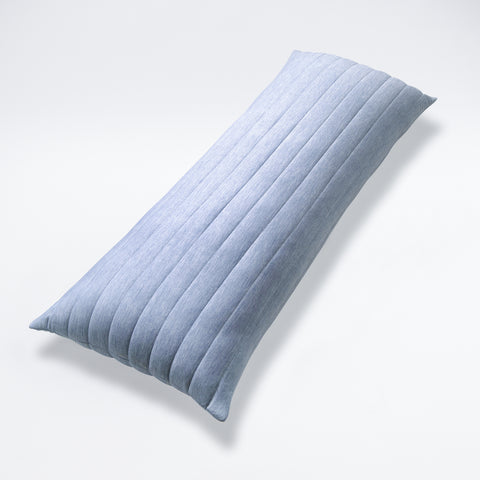 Ice Blue ChillMax Body Pillow, filled generously with 100% down-alternative polyester.