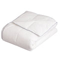 Climarest Cooling Comforter folded up. Squares running up and down the entirety of the comforter.